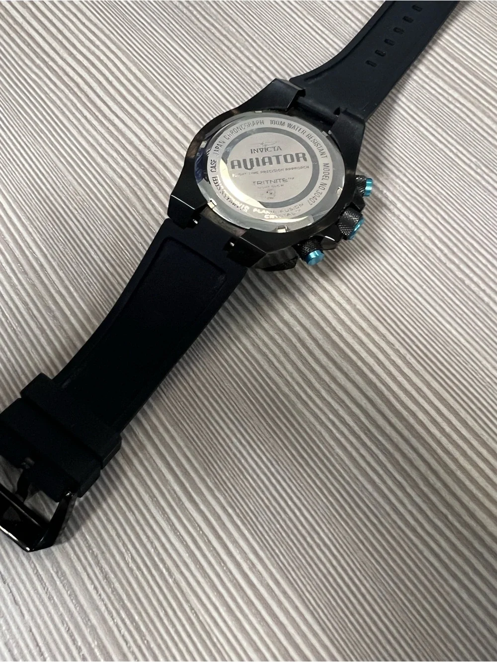 Invicta Black and Teal Men's Chronograph Watch